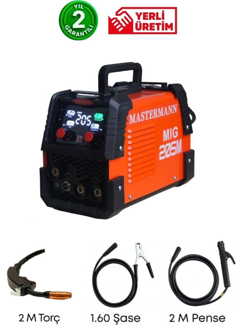 Master Mann MIG- MMA 205A Gazsız Gazaltı İnverter Kaynak Makinası