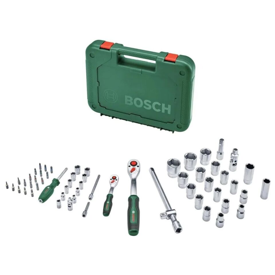 Bosch 1/4'' + 1/2'' Cırcırlı Somun Sıkma Seti 56 parça 1600A02Z9G