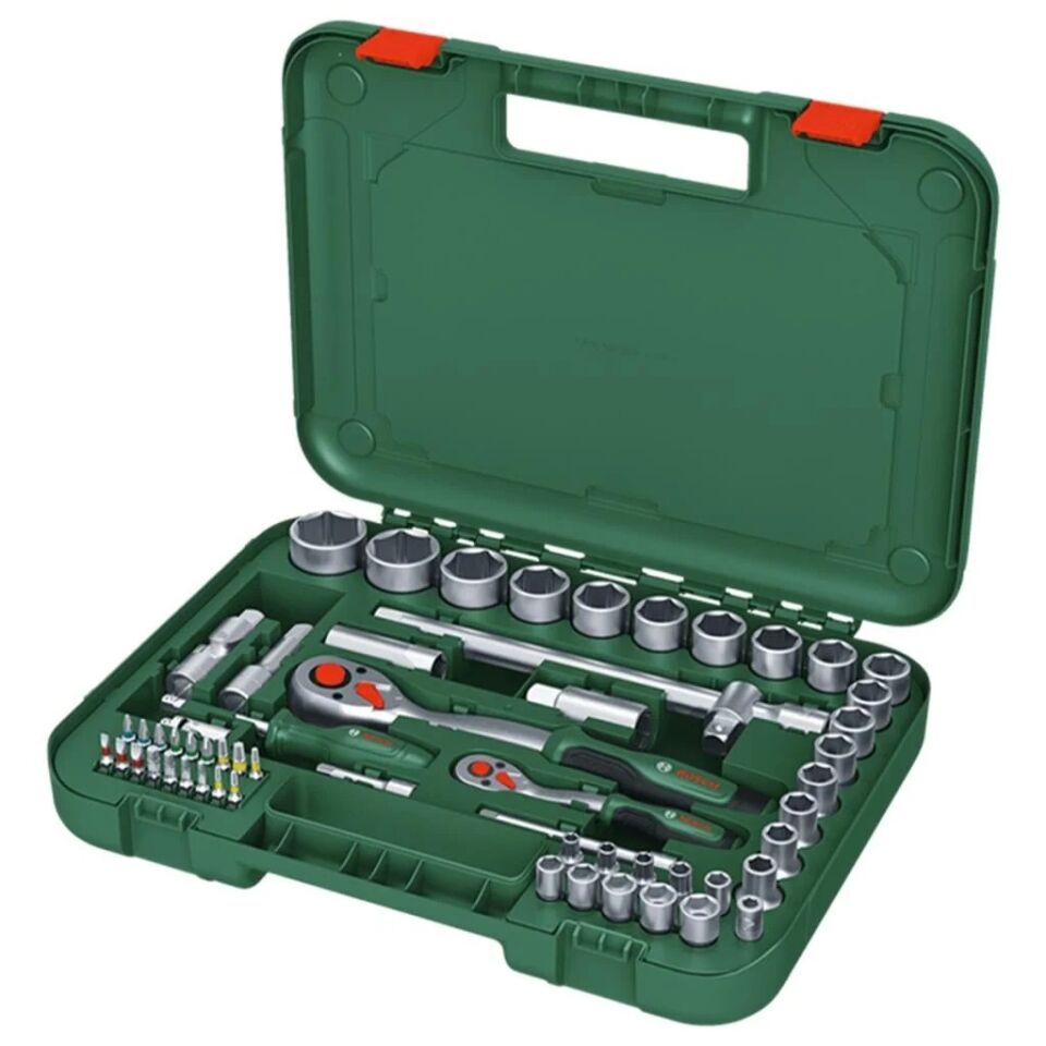 Bosch 1/4'' + 1/2'' Cırcırlı Somun Sıkma Seti 56 parça 1600A02Z9G