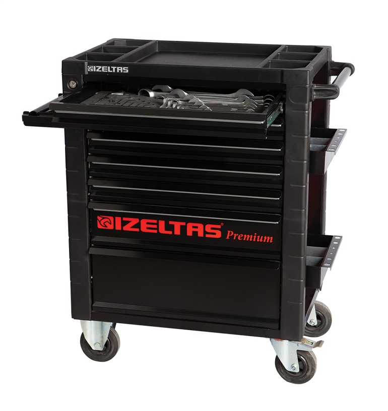 İzeltaş Premium Serisi Takım Dolabı 7 Çekmeceli - Dolu (250 Parça) 8245007096