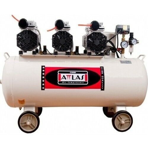 Attlas  Sessiz Yağsız Kompresör  Monofaze 100 lt 3 hp SK20100