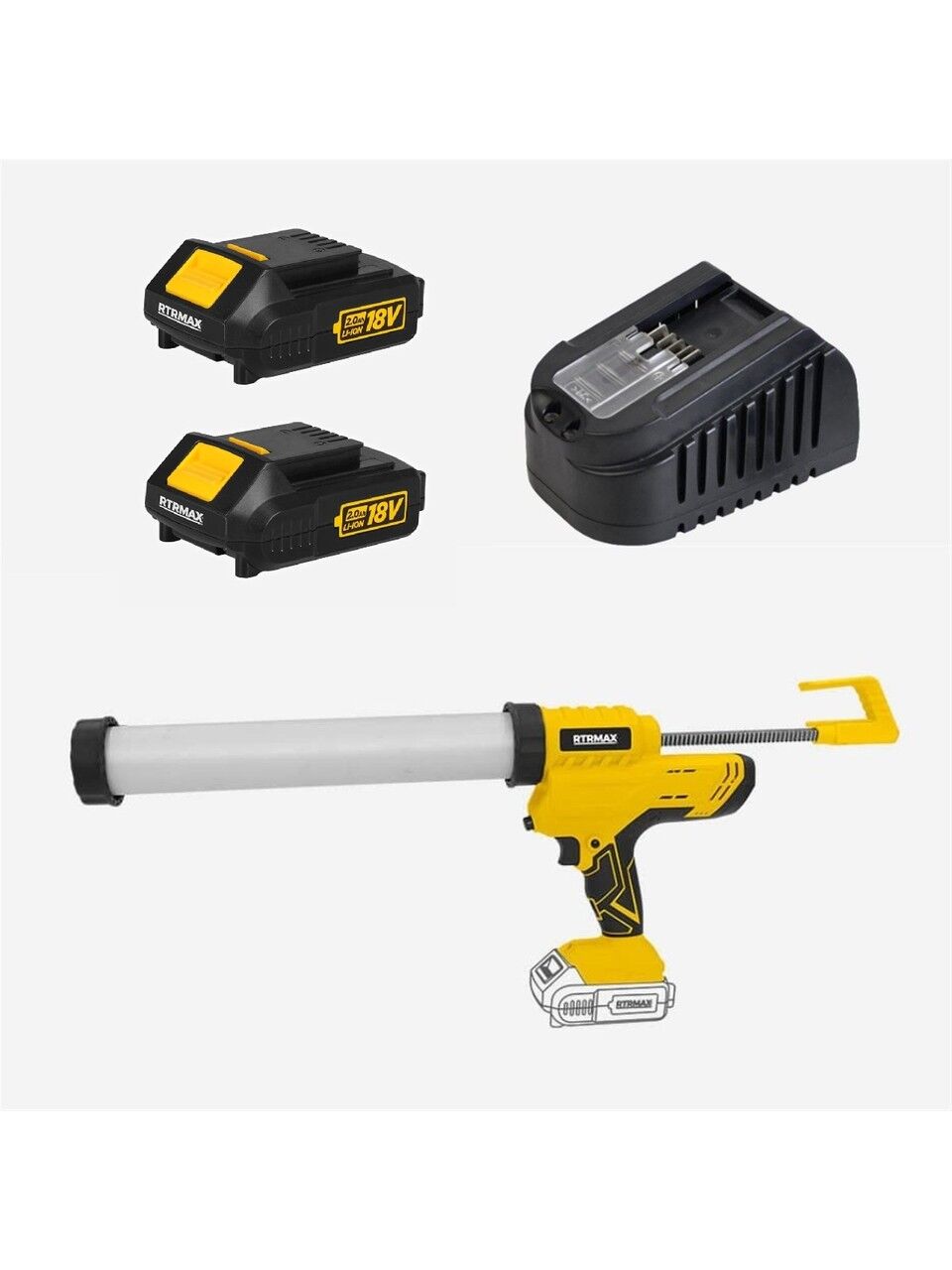 RTRMAX RTX1878B Şarjlı Silikon Tabancası 2x2 AH. AKÜLÜ