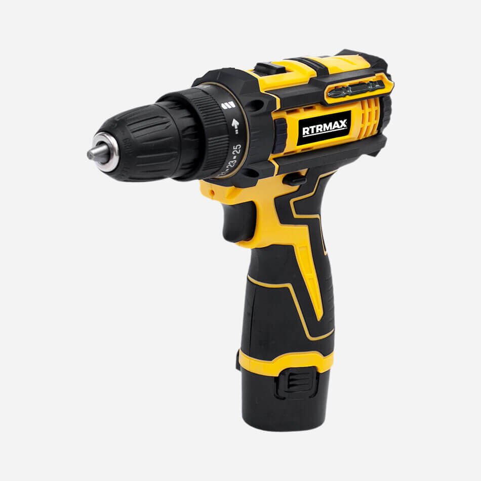 RTRMAX RTM340 12V. Şarjlı Matkap  Vidalama 2x 1.5 Ah Çift Akülü