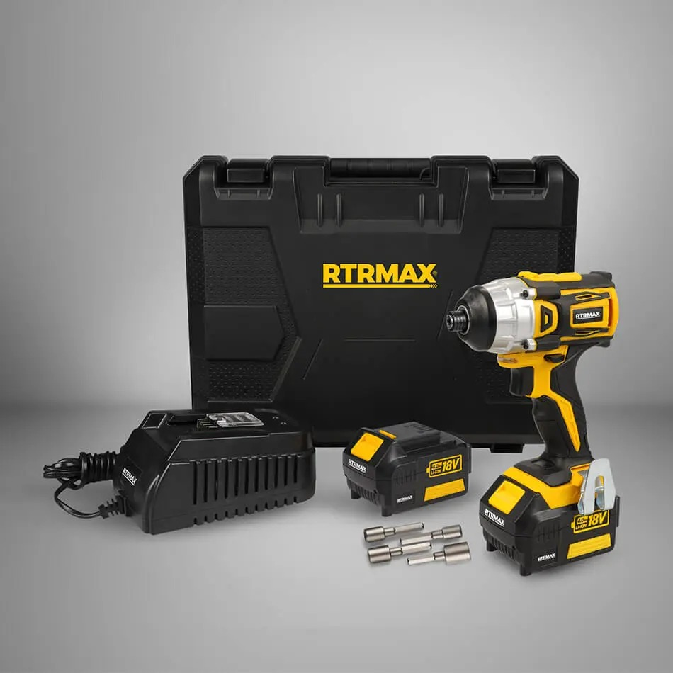RTRMAX RTX2022 18V 4Ah Li-Ion Çift Akülü Kömürsüz Darbeli Vidalama