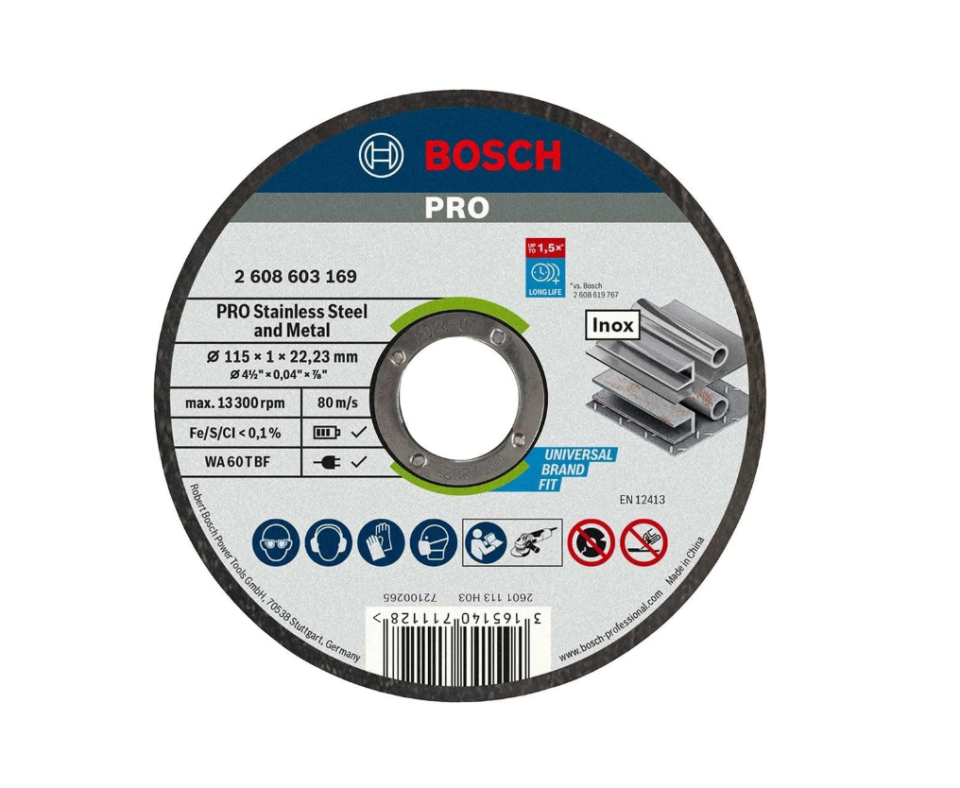 Bosch 115x1.0 Inox Kesme Taşı 2608603169 25'li Paket