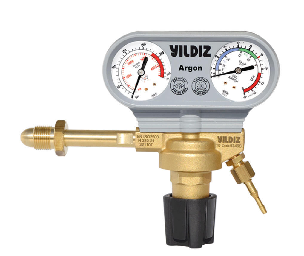 Yıldız 5340S 0-21 L/dk Argon Basınç Düşürücü Saat