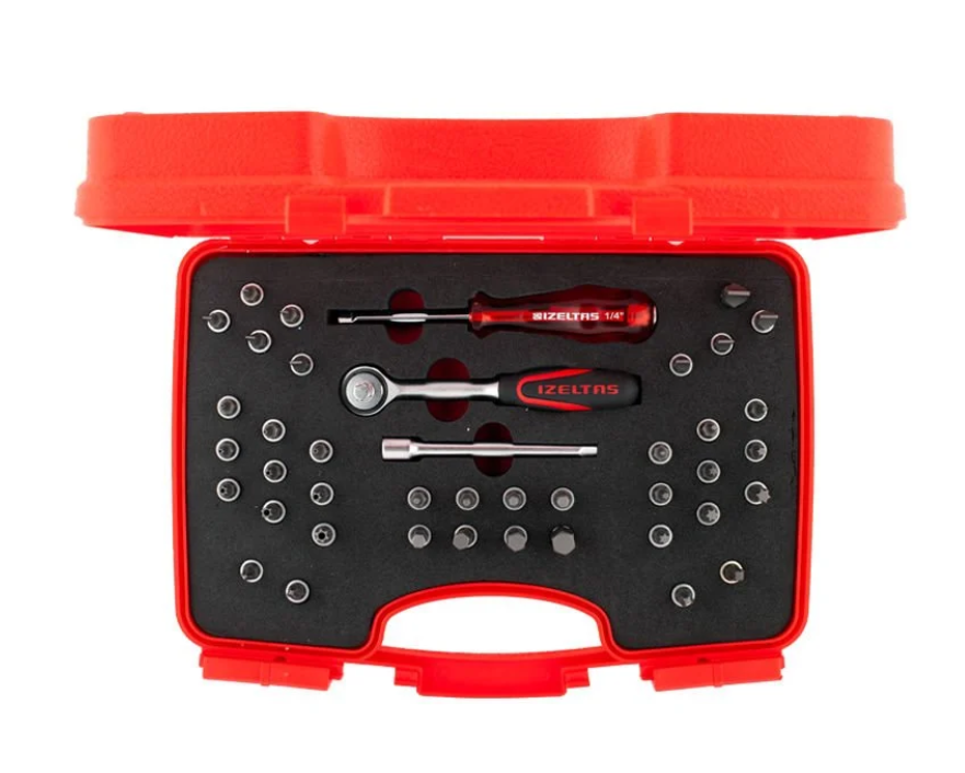 İzeltaş 1107 00 1042 Bits Uçlu Lokma Takımı 1/4'' 42 Parça