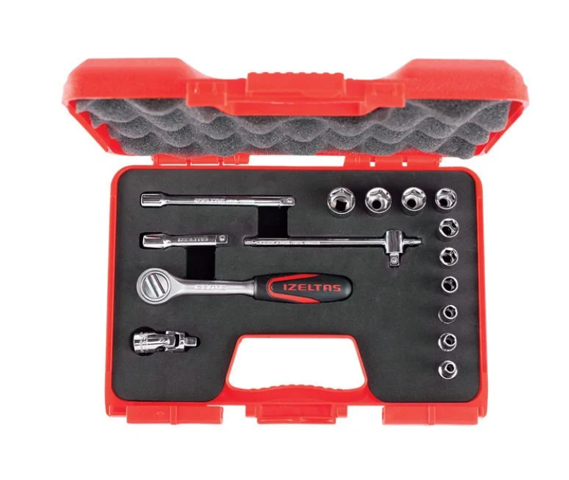 İzeltaş 1107 00 6015 Karbüratör Lokma Anahtar Takımı 1/4'' 15 Parça