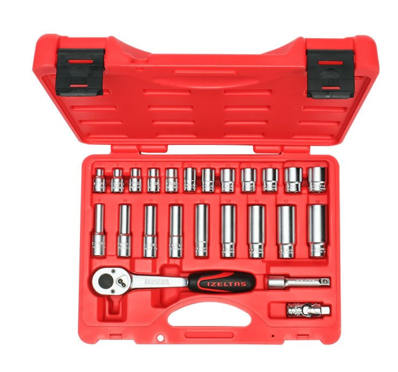 İzeltaş 14000 00 5134 Altı Köşe Lokma Anahtar Takımı 3/8” 24 Parça