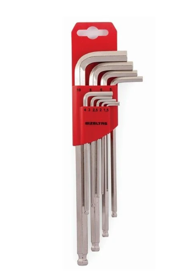 İzeltaş 4906 00 3109 Allen Anahtar Takımı Yuvarlak Başlı 9 Parça