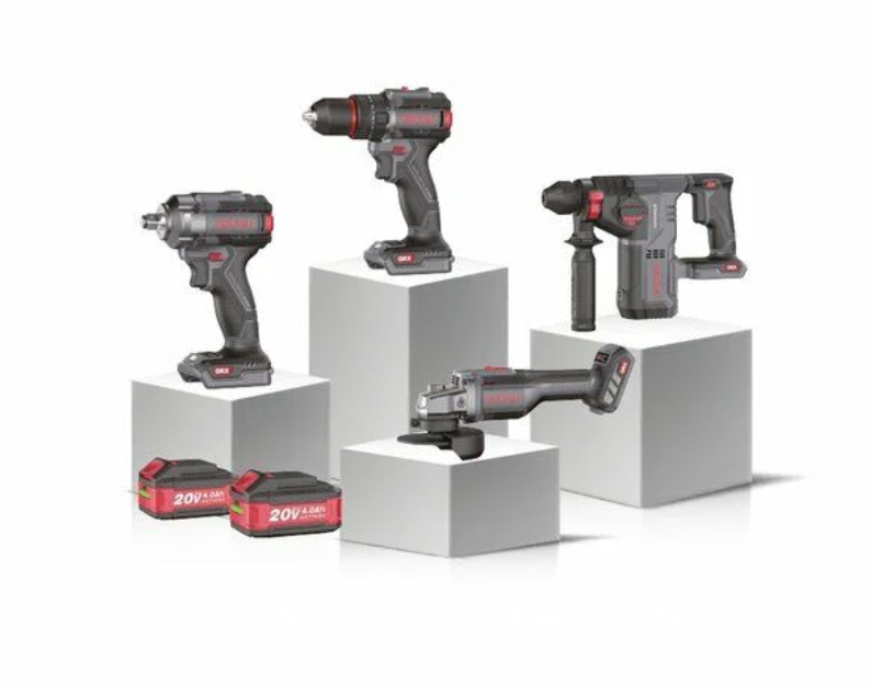 Grogh Kömürsüz Motorlu Çift Akülü 4'lü Set GRX9202S - Akülü Darbeli Matkap + Akülü Darbeli Somun Sıkma + Akülü Avuç Taşlama