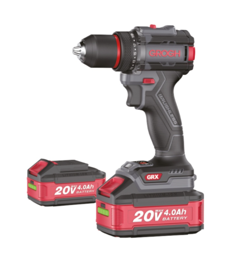 GROGH Kömürsüz Motorlu Şarjlı Matkap Çift Akülü 20V 4Ah GRX2011-4 BMC | Çift Vitesli Akülü Vidalama