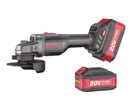 GROGH Kömürsüz Motorlu Akülü Avuç Taşlama Makinesi 20V GRX2055-4 BMC | Devir Ayarlı Şarjlı Avuç Taşlama