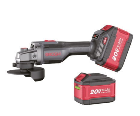 GROGH Kömürsüz Motorlu Akülü Avuç Taşlama Makinesi 20V GRX2055-6 BMC | Devir Ayarlı Şarjlı Avuç Taşlama