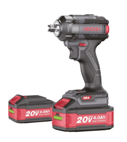 GROGH Kömürsüz Motorlu Akülü Darbeli Somun Sıkma 20V 4Ah GRX2042-4 BMC | Yüksek Torklu Şarjlı Somun Sıkma