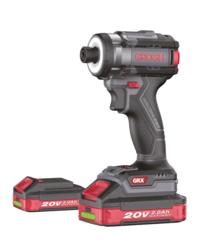 GROGH Kömürsüz Motorlu Akülü Torklu Vidalama Çift Akülü 20V 2Ah GRX2033-2 BMC | Şarjlı Torklu Vidalama