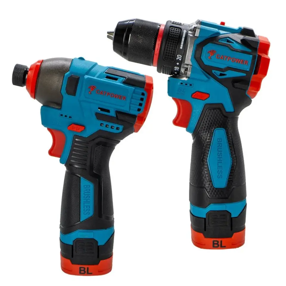 CATPOWER 5161 Kömürsüz Akülü Matkap ve Torklu Vidalama Set 16V 2AH